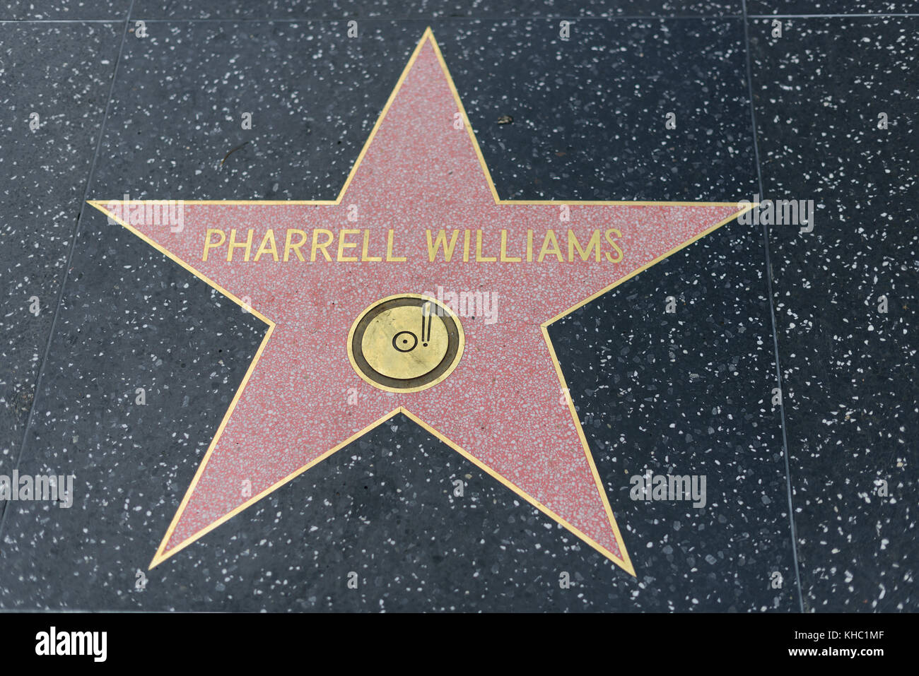 HOLLYWOOD, CA - DECEMBER 06: Pharrell Williams star on the Hollywood Walk of Fame in Hollywood, California on Dec. 6, 2016. Stock Photo