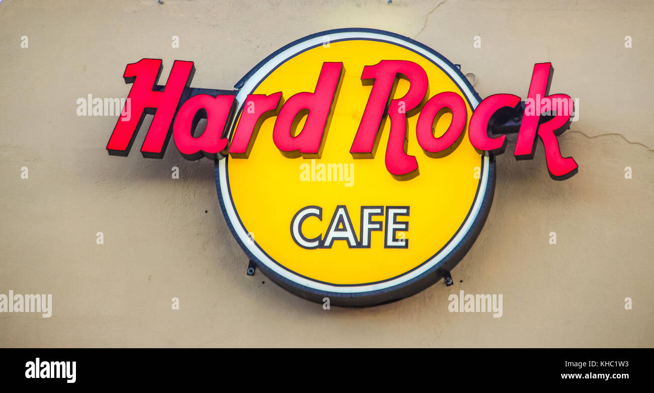 Detail from Hard Rock restaurant in Cabo San Lucas, Mexico. Stock Photo