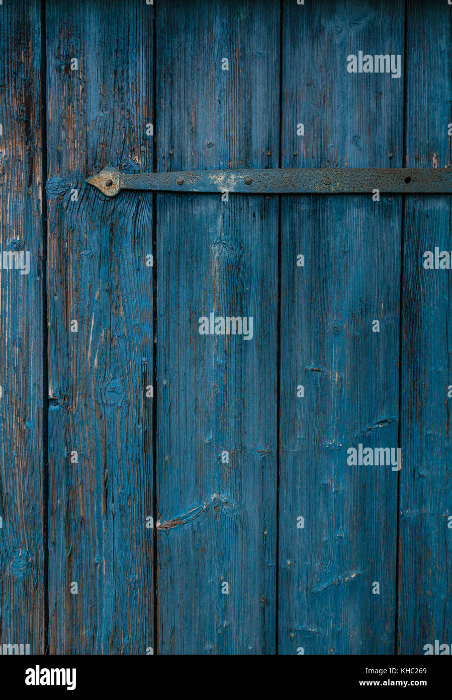 Turquoise wooden door retro vintage background texture. Stock Photo