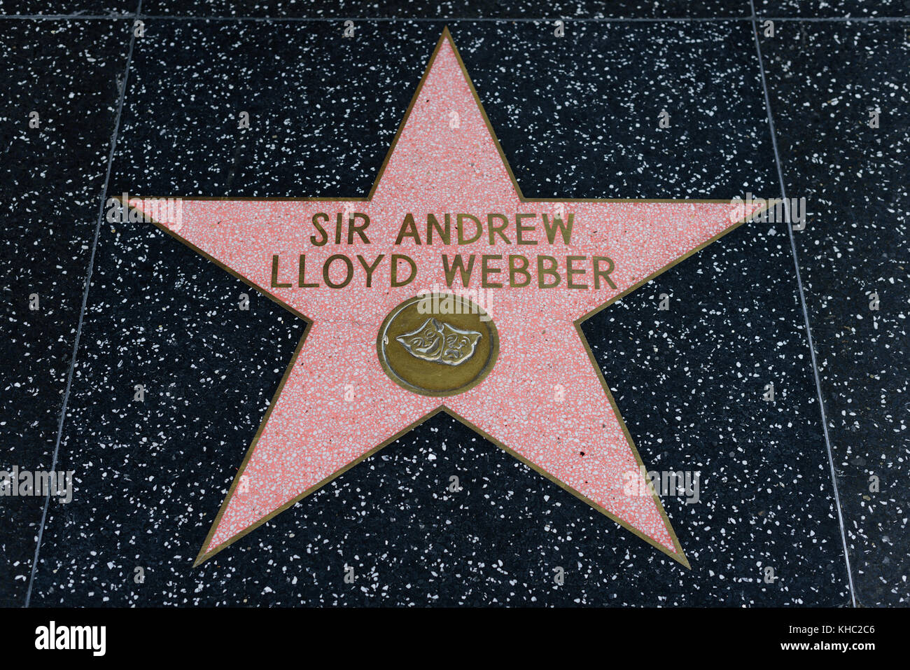 HOLLYWOOD, CA - DECEMBER 06: Sir Andrew Lloyd Webber star on the Hollywood Walk of Fame in Hollywood, California on Dec. 6, 2016. Stock Photo