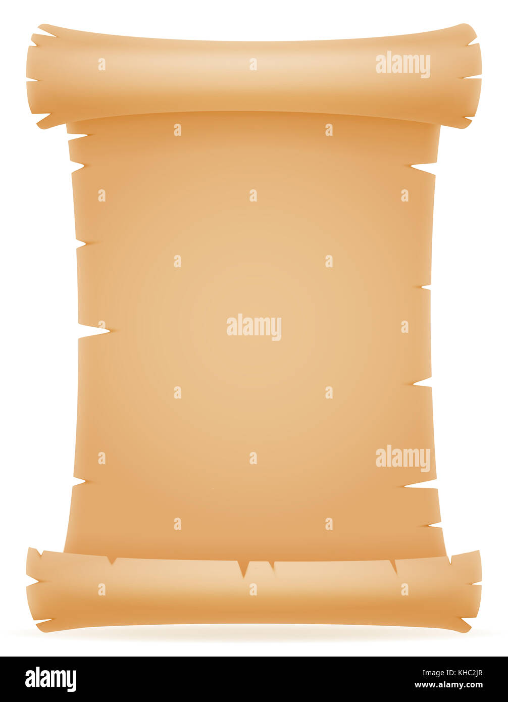old paper scroll vector illustration isolated on white background Stock ...