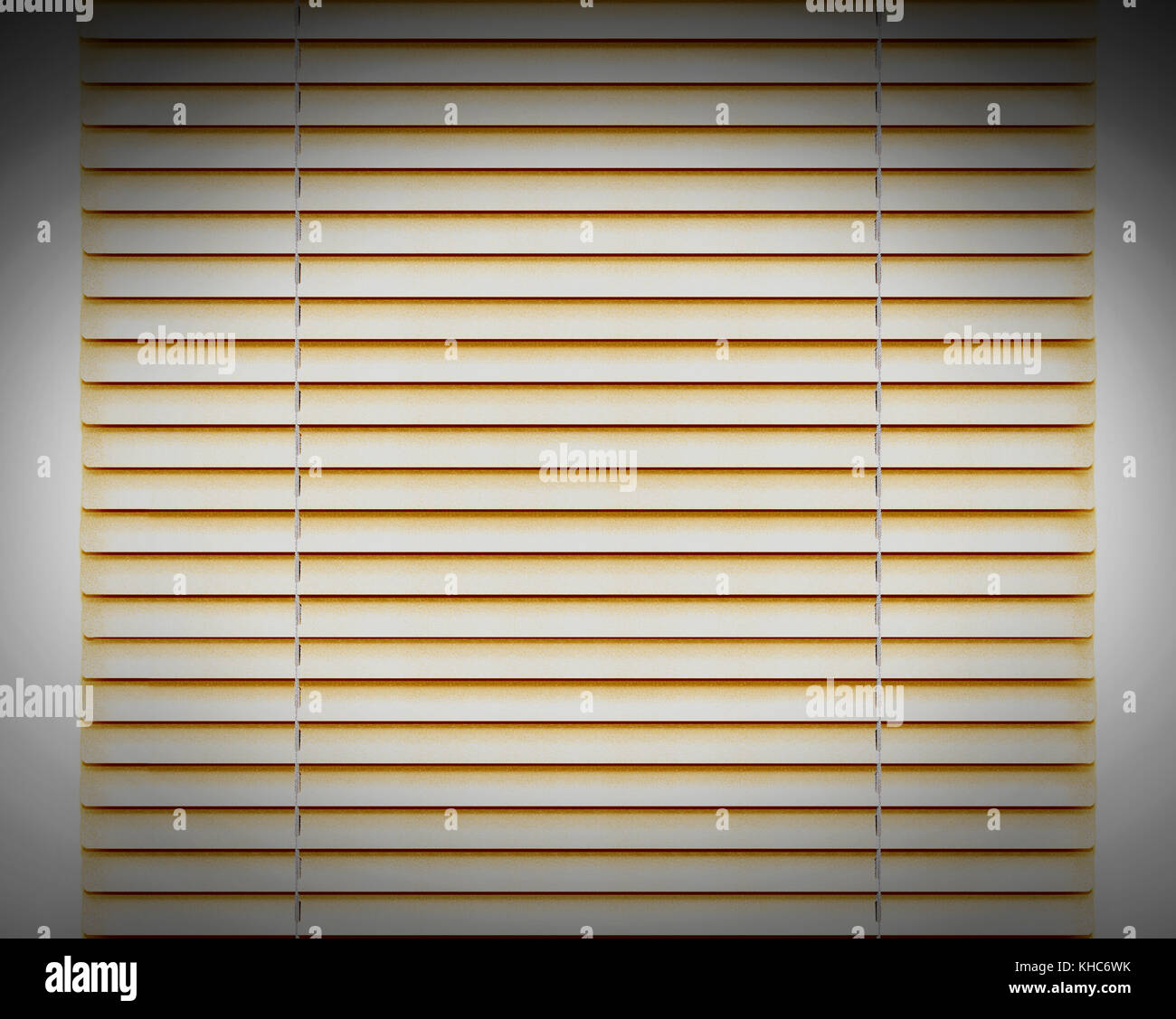 Golden Horizontal Blinds Window Decoration Interior Of Room Stock
