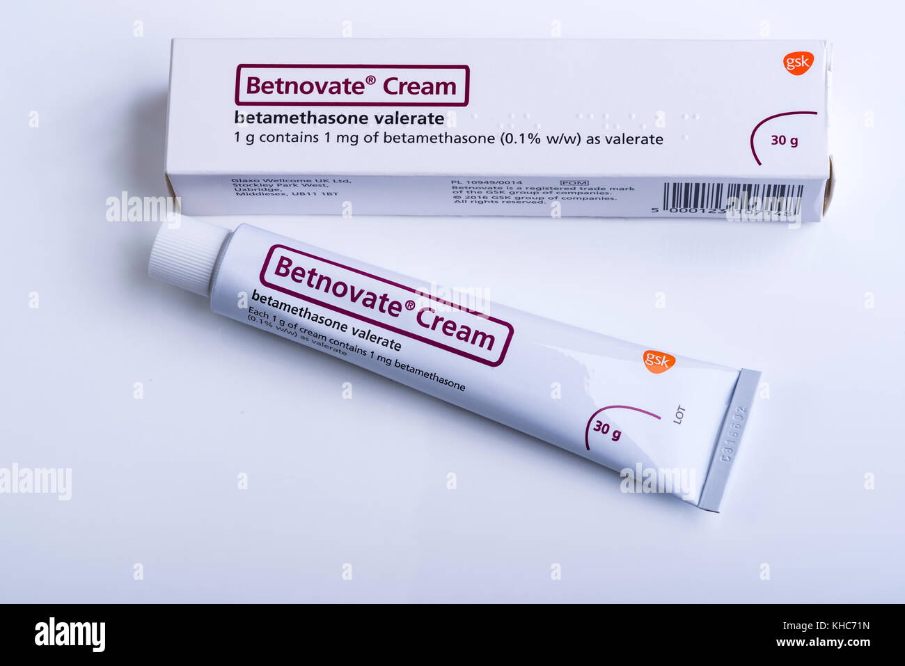 Betnovate cream, Glaxo Wellcome, GSK, Stock Photo