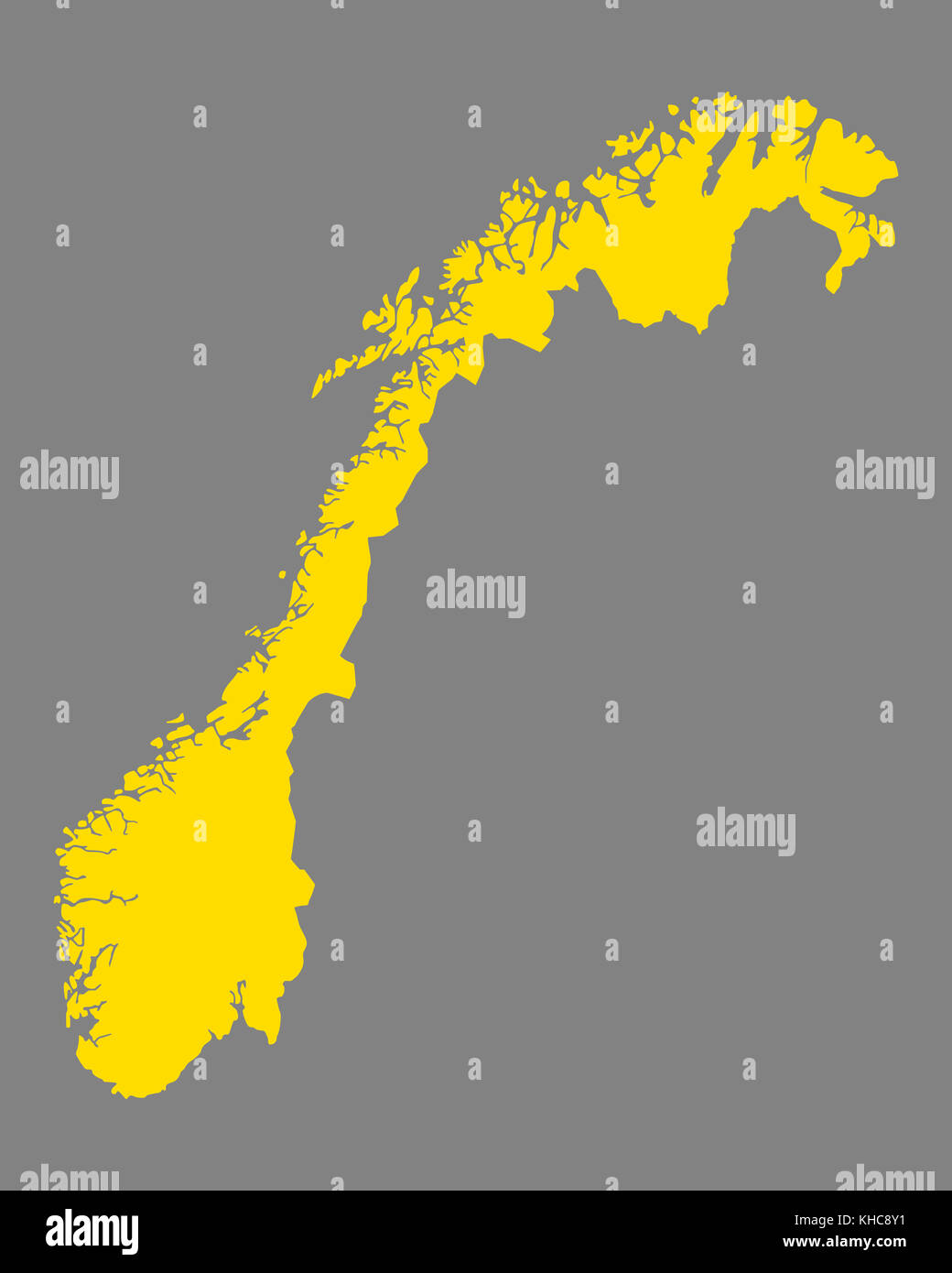Map of Norway Stock Photo Alamy