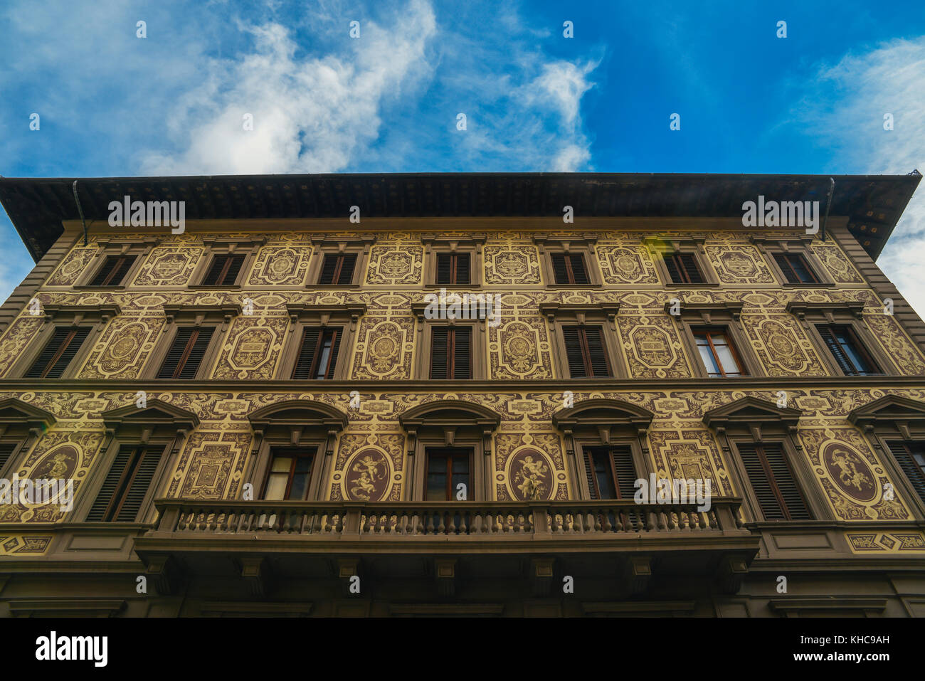 Traditional baroque-style building in Florence, Tuscany, Italy Stock Photo