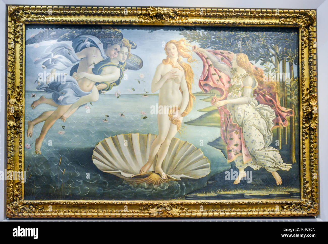 Florence, Italy - October 31st, 2017: The Birth of Venus by Botticelli at Uffizi Galleries in Florence, Tuscany, Italy Stock Photo