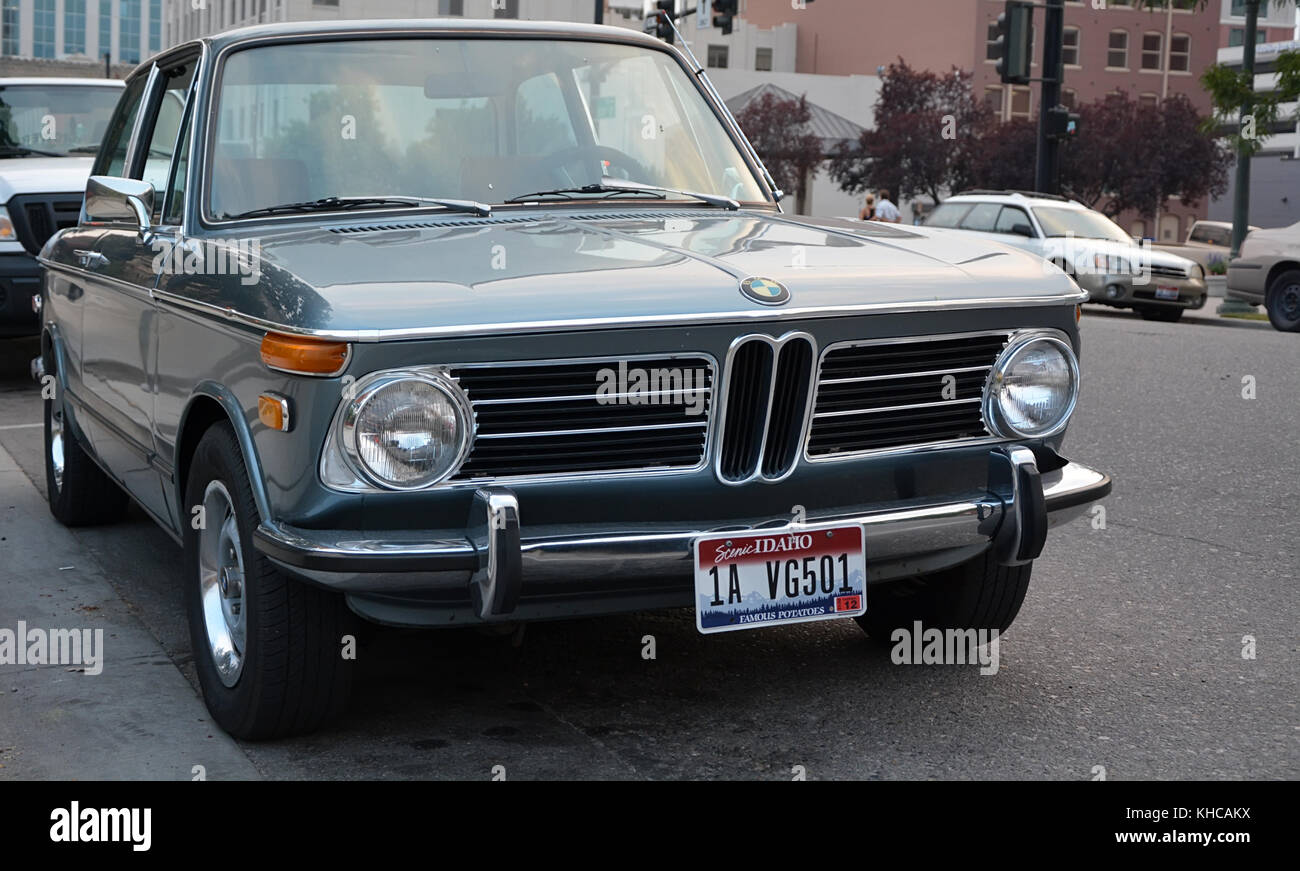 BOISE AUGUST 07 Vintage BMW car on Boise street on August 07, 2013