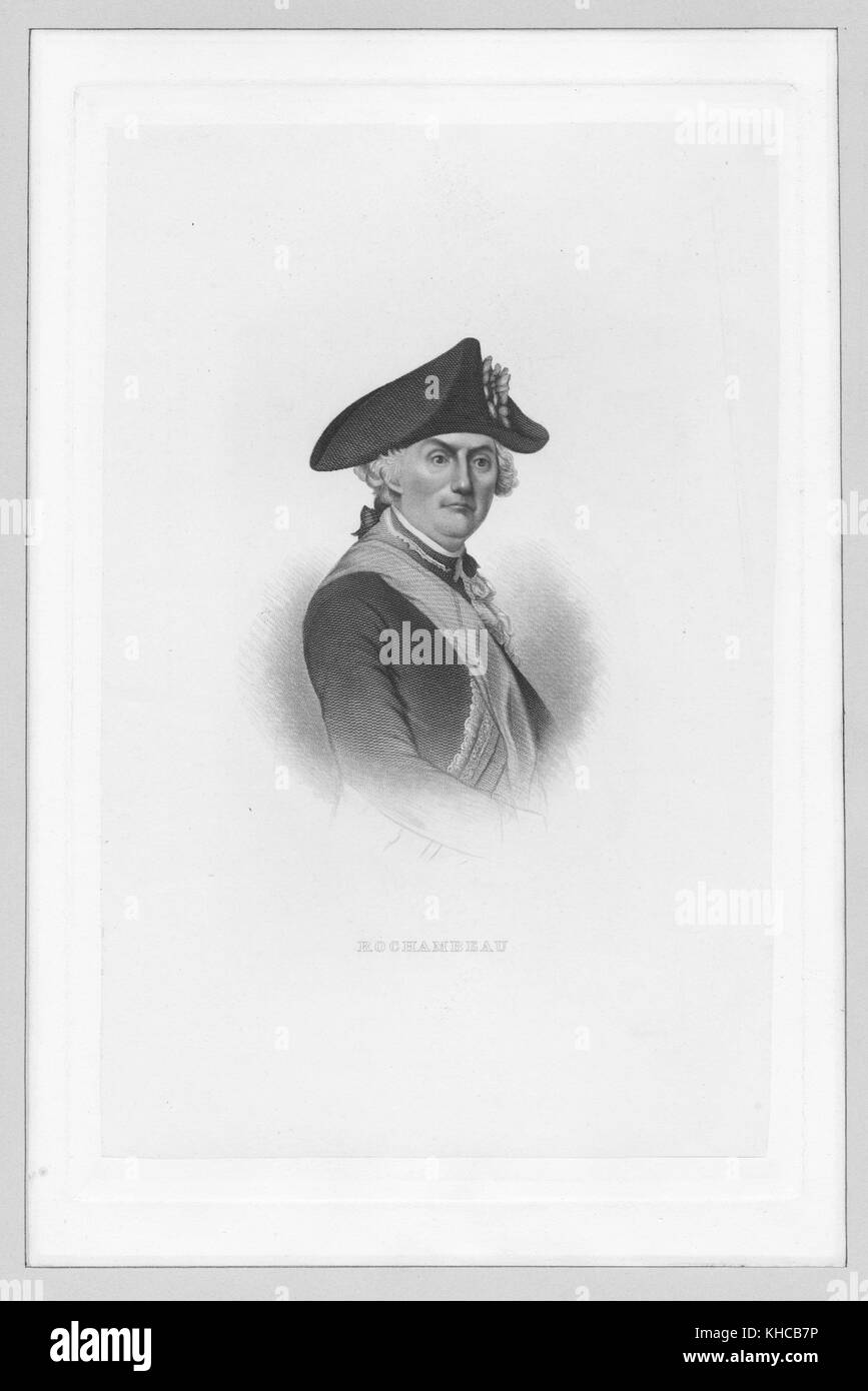 Portrait of Jean-Baptiste Donatien de Vimeur, comte de Rochambeau ...