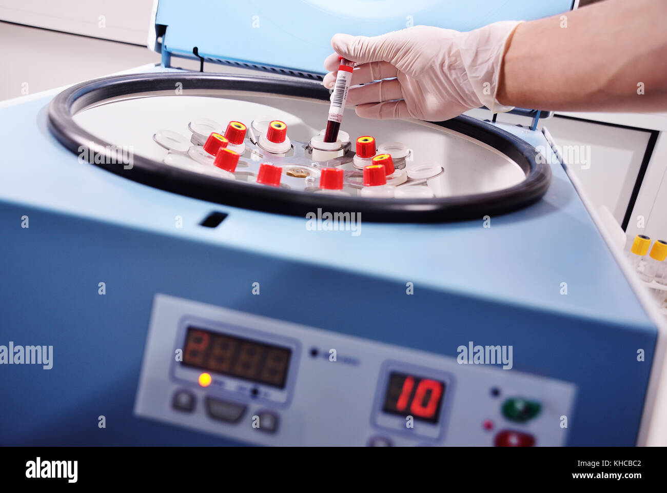 Medical laboratory centrifuge Stock Photo