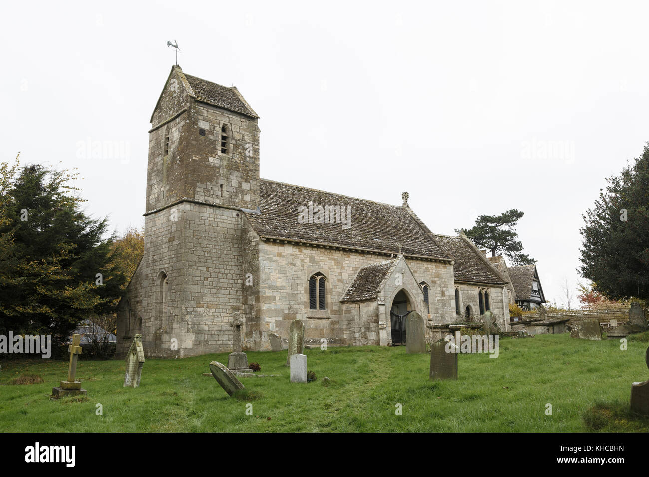 St. Swithun Church, Brookthorpe, Gloucestershire, an historic church maintained by the Churches Conservation Trust Stock Photo