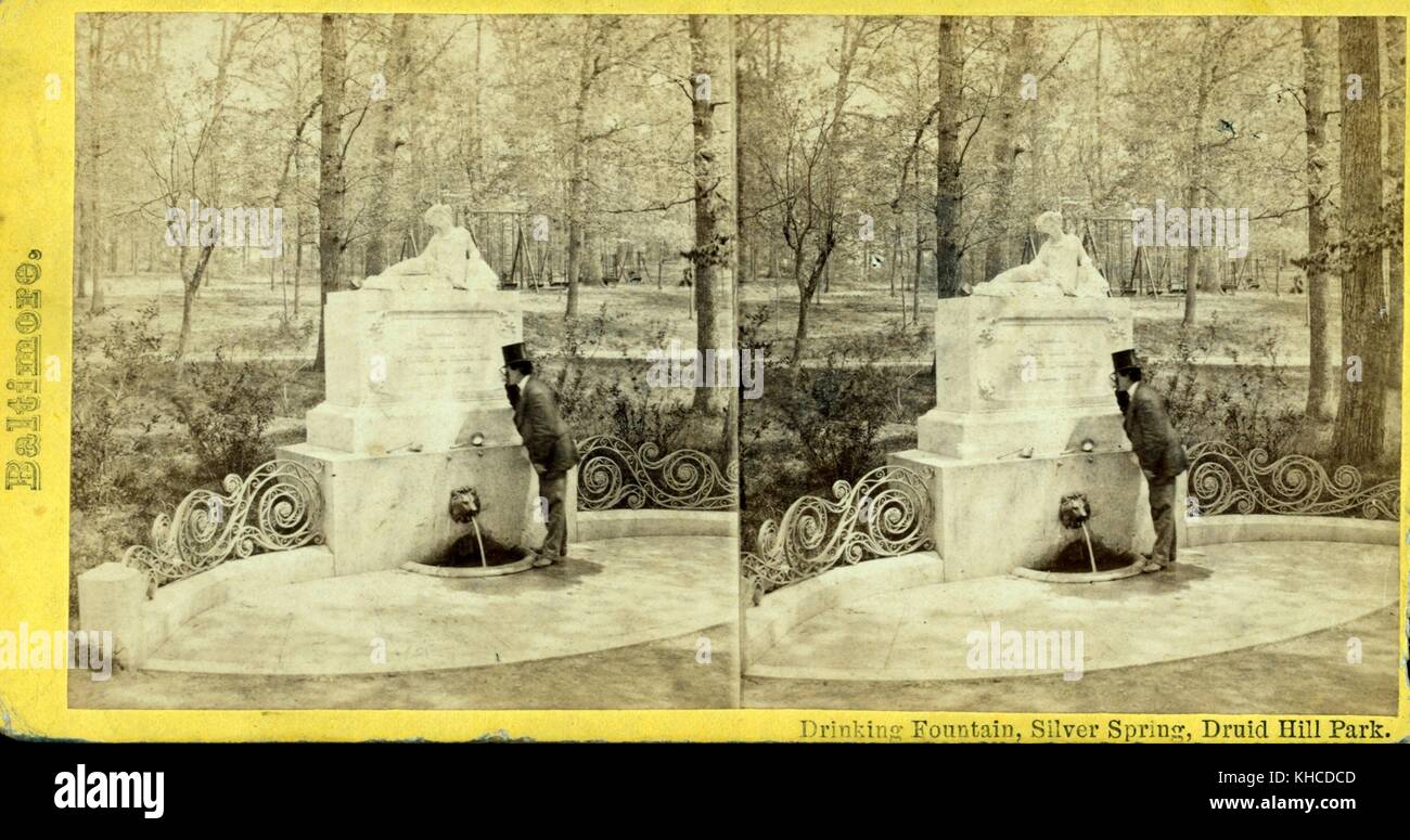 Drinking Fountain, Silver Spring, Druid Hill Park, Baltimore, Maryland ...