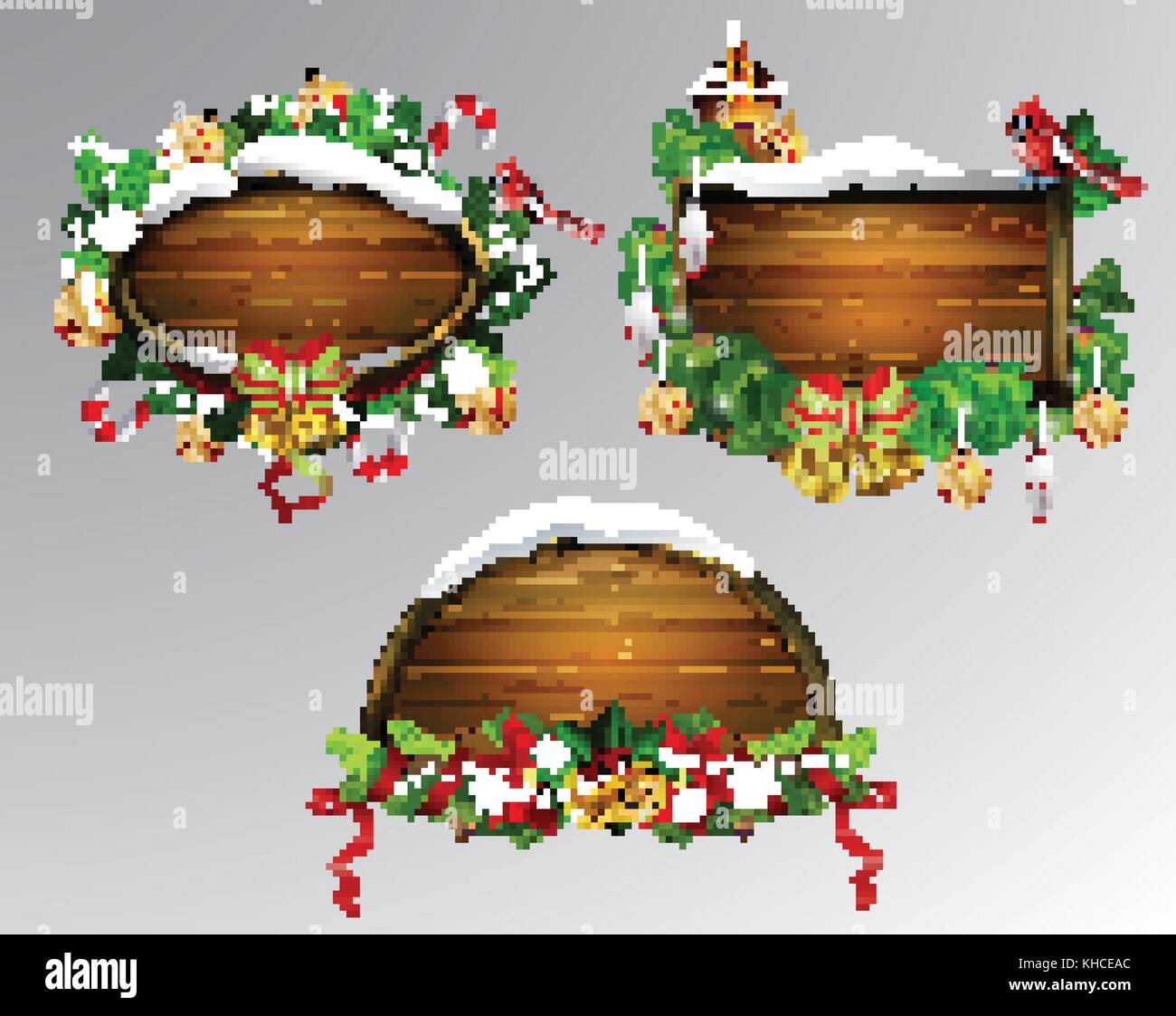 Vector wooden christmas board Stock Vector Image & Art Alamy