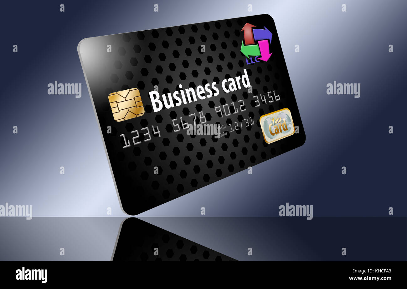 This is a business credit card. Stock Photo