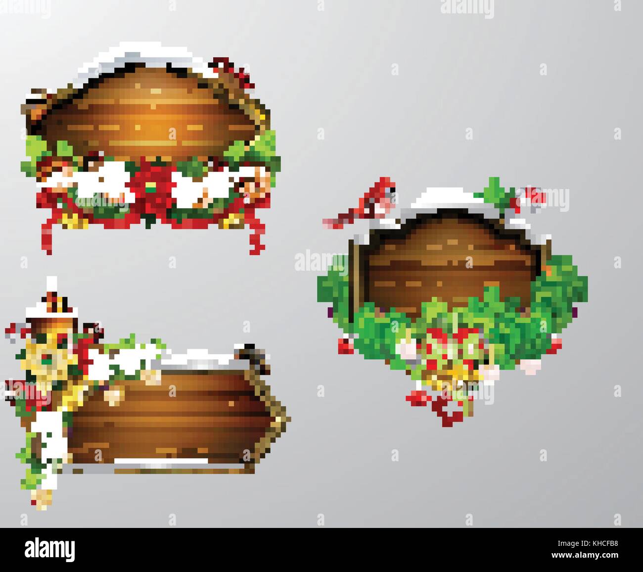 Vector wooden christmas board Stock Vector Image & Art - Alamy