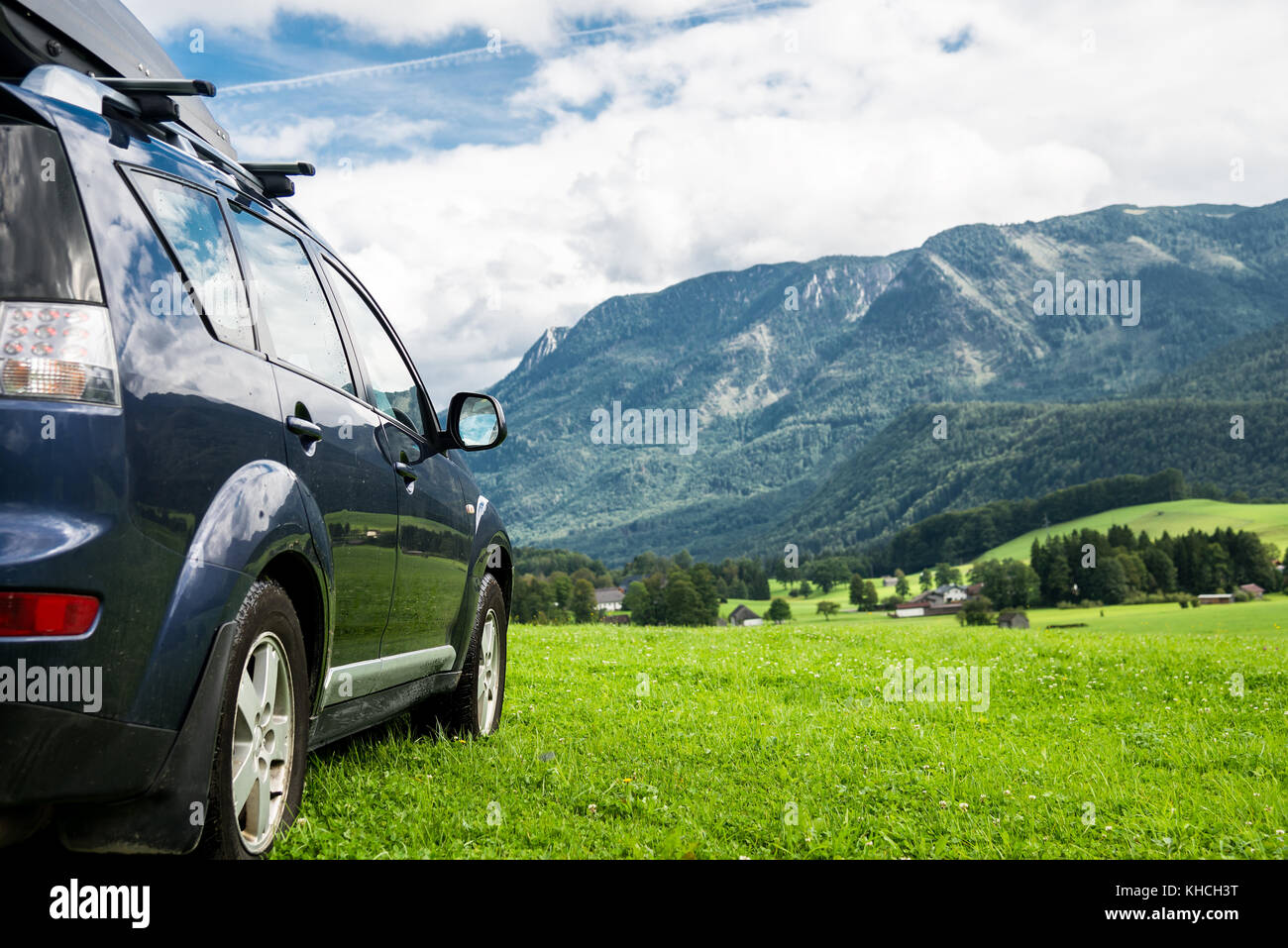 Toyota Avensis T25 in Alps mountains, Samedan, Maloja, Graubuenden
