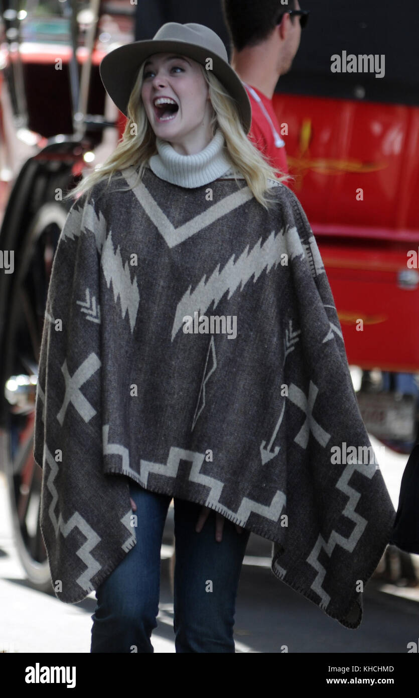 NEW YORK, NY - SEPTEMBER 26: Actress Elle Fanning and Timothée Chalamet