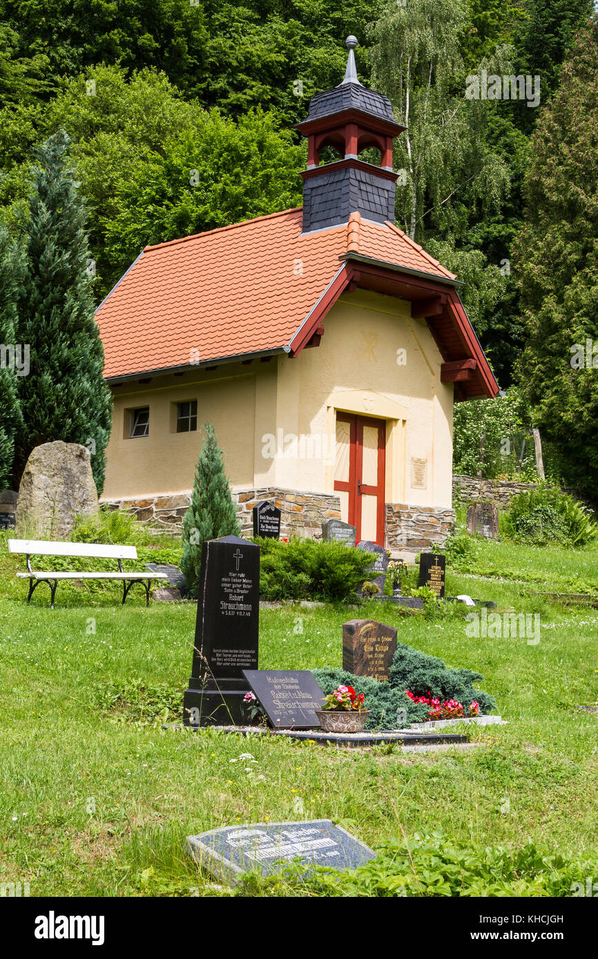 Waldfriedhof Mägdesprung Harz Stock Photo