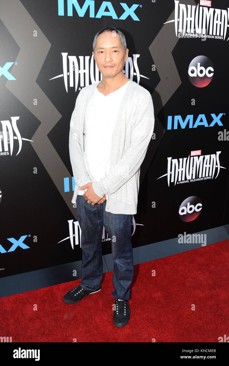 UNIVERSAL CITY, CA - AUGUST 28: Ken Leung attends the world premiere of 'Inhumans' at Universal CityWalk on August 28, 2017 in Universal City, California  People:  Ken Leung  Transmission Ref:  MNC76 Stock Photo