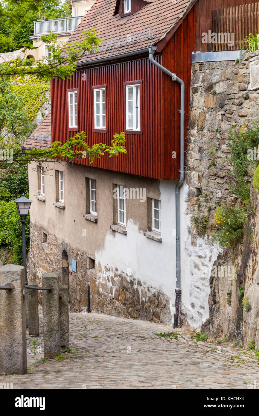 historische Hausfassaden in der Stadt Bautzen Stock Photo