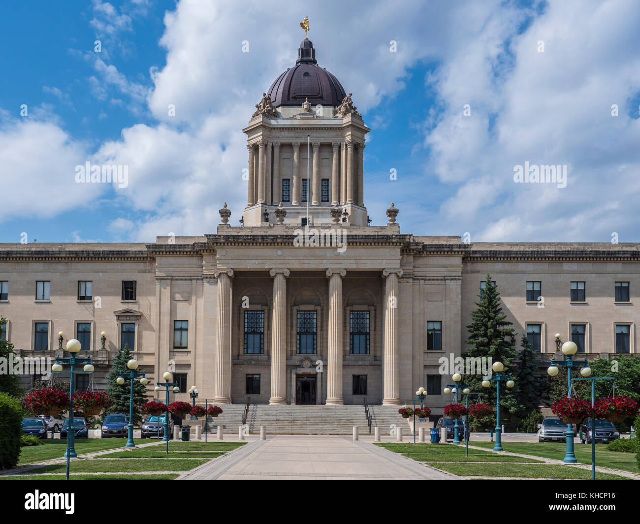 Manitoba provincial legislative building, Winnipeg, Manitoba, Canada. Stock Photo