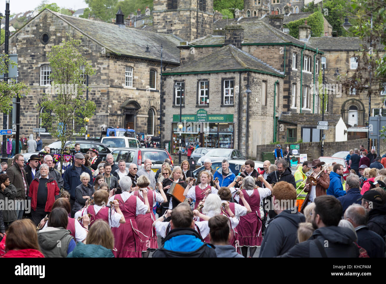 Dancers at the Holmfirth folk festival weekend. Stock Photo