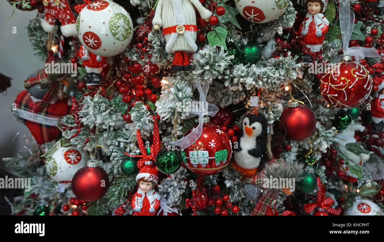 close up from a colorful decorated christmas tree Stock Photo - Alamy