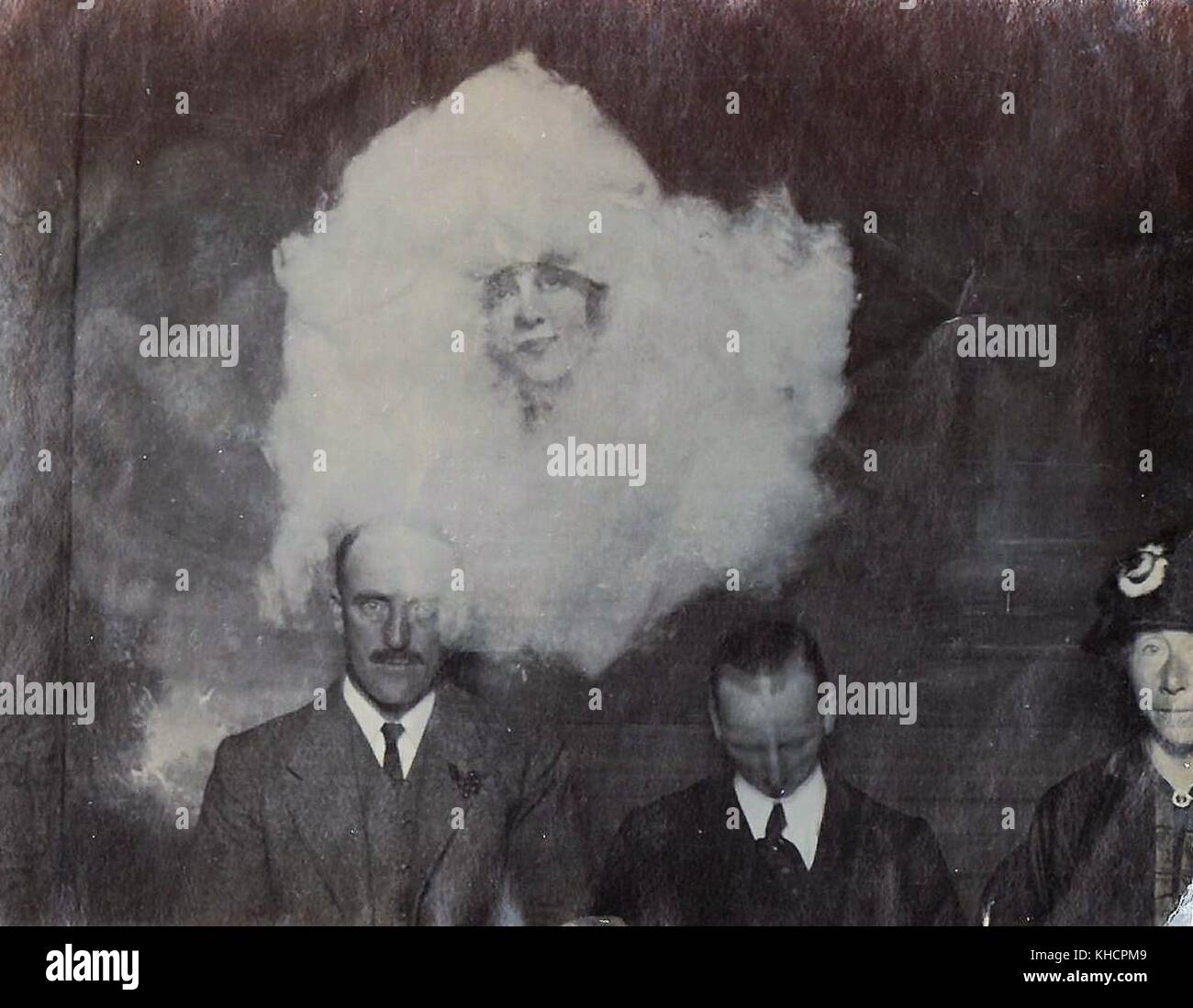 Falconer Brothers Spiritualist Photo Showing 'Ectoplasm', 1920s Stock Photo