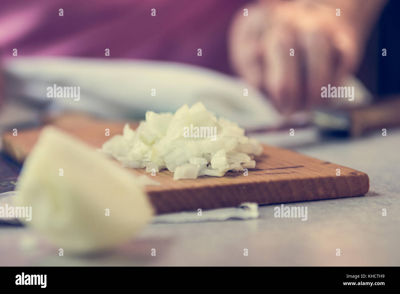 Cooking onions at home hi-res stock photography and images - Alamy