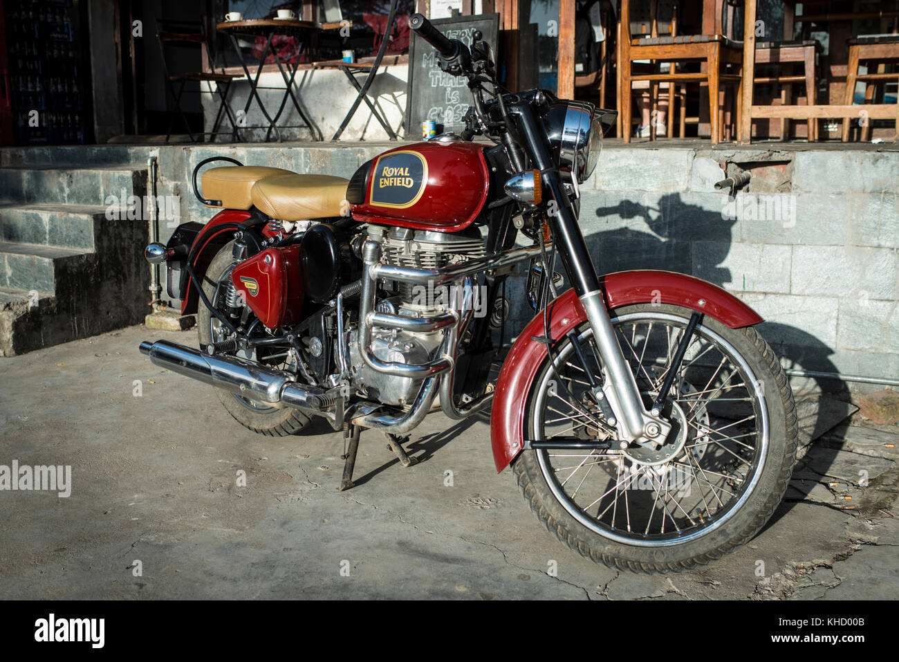 Royal Enfield motorcycle, India Stock Photo