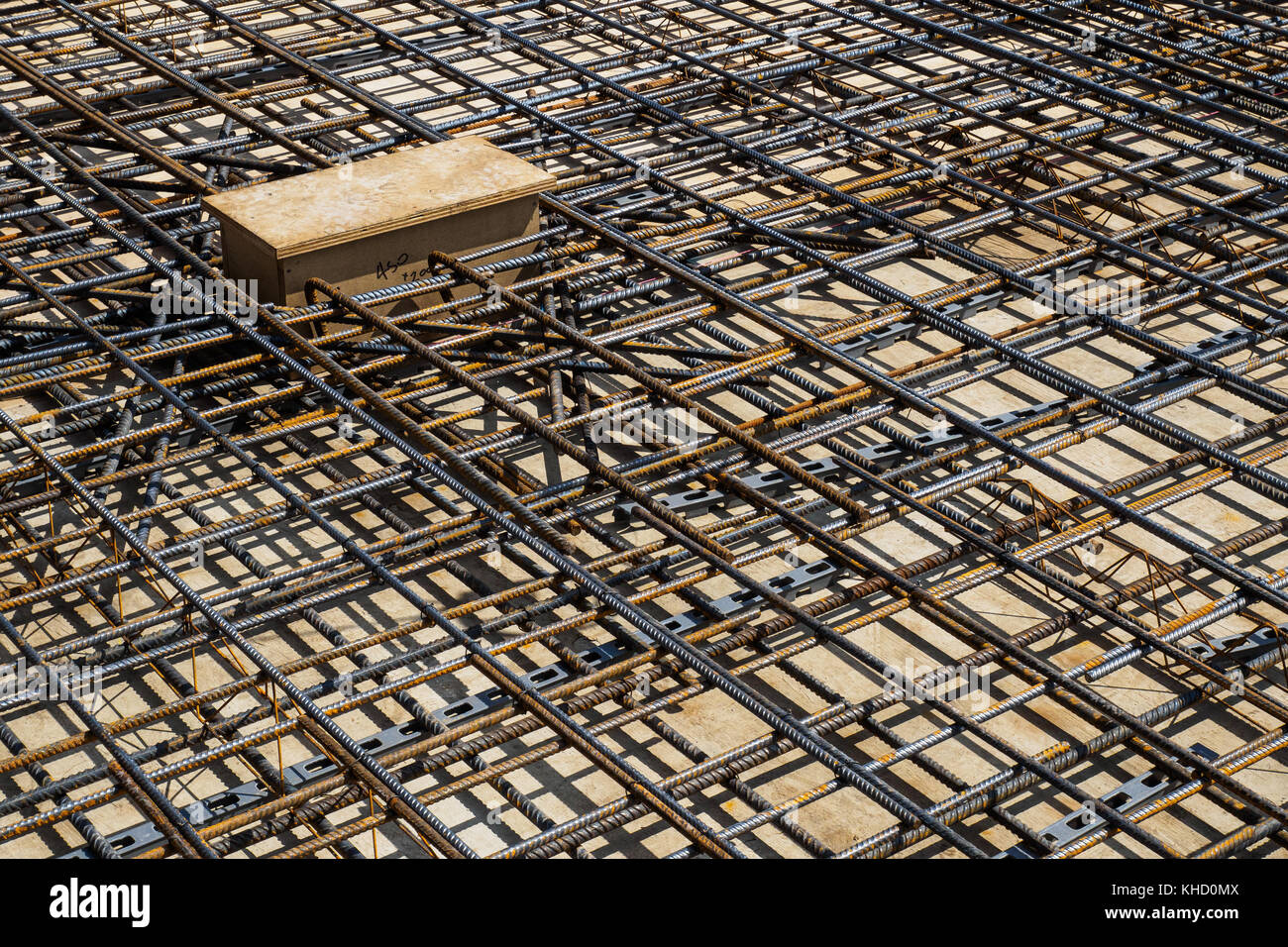 Reinforcement bars of an RC slab in a construction site Stock Photo Alamy