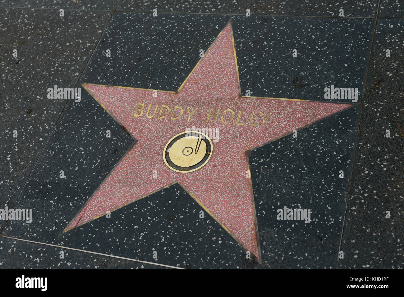HOLLYWOOD, CA - DECEMBER 06: Buddy Holly star on the Hollywood Walk of Fame in Hollywood, California on Dec. 6, 2016. Stock Photo