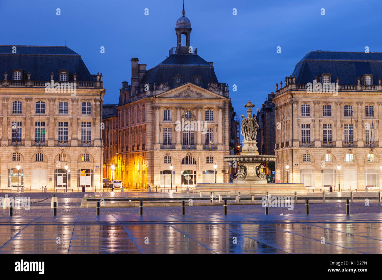 Photo Panoramique Ancienne De Bordeaux - Place De La Bourse Et Quai De La Douane - Format A6