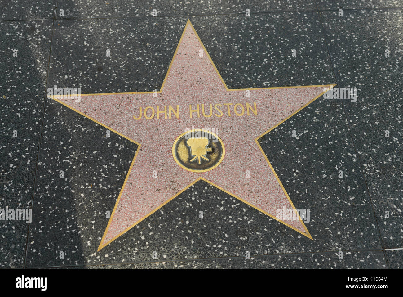 HOLLYWOOD, CA - DECEMBER 06: John Huston star on the Hollywood Walk of Fame in Hollywood, California on Dec. 6, 2016. Stock Photo