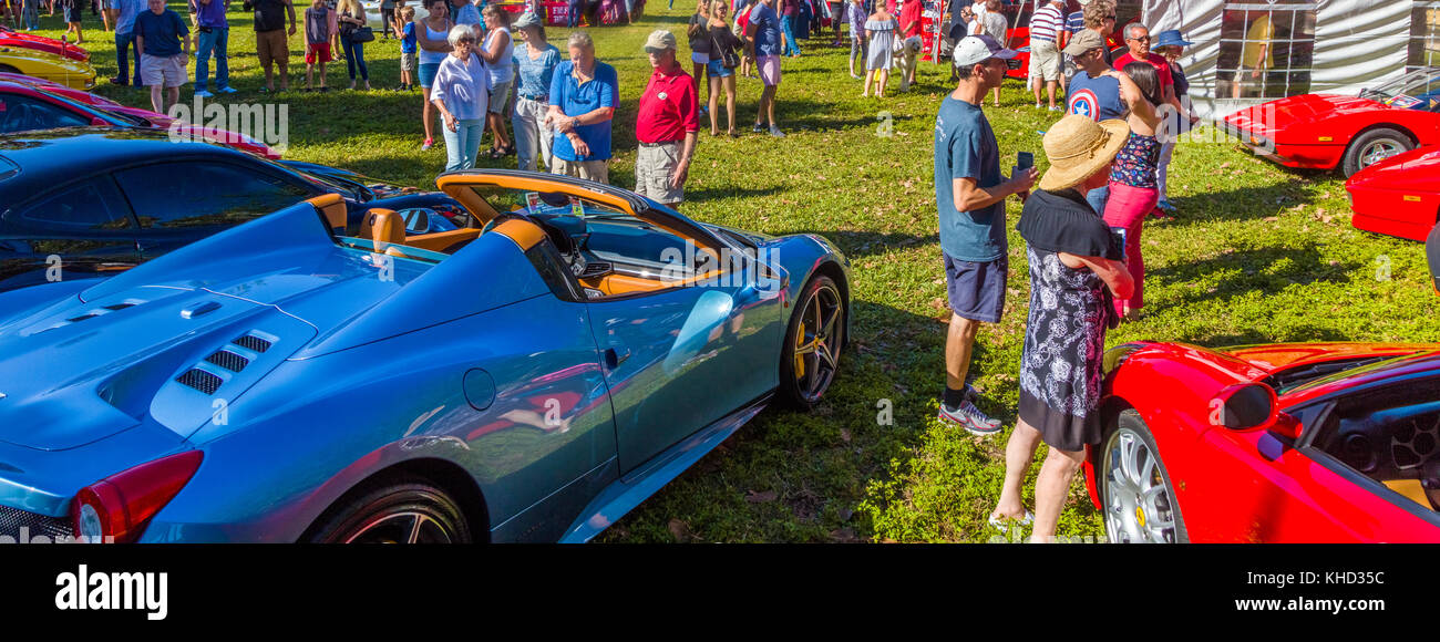 The Ferrari Owners Club Florida Region car show in Circle Park of St