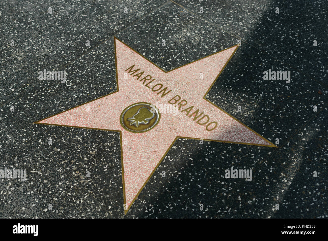 HOLLYWOOD, CA - DECEMBER 06: Marlon Brando star on the Hollywood Walk of Fame in Hollywood, California on Dec. 6, 2016. Stock Photo