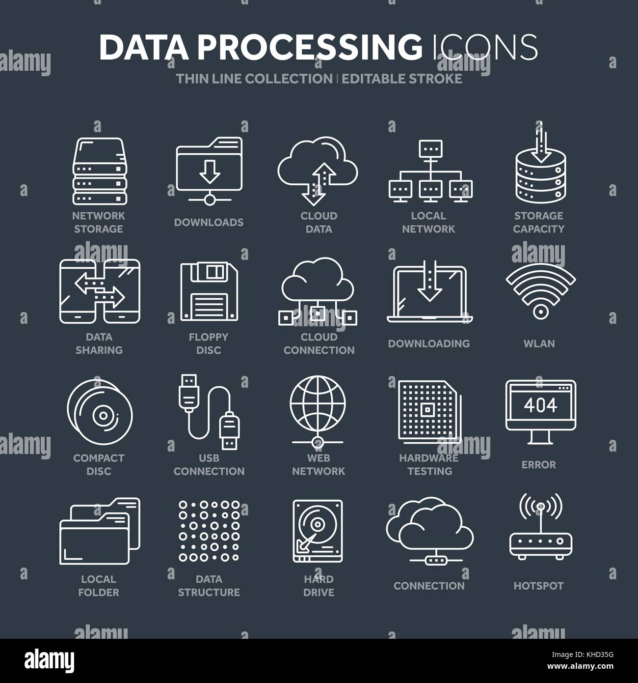 Cloud omputing. Internet technology. Online services. Data processing ...