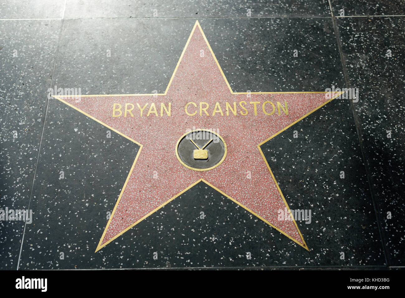 HOLLYWOOD, CA - DECEMBER 06: Bryan Cranston star on the Hollywood Walk of Fame in Hollywood, California on Dec. 6, 2016. Stock Photo