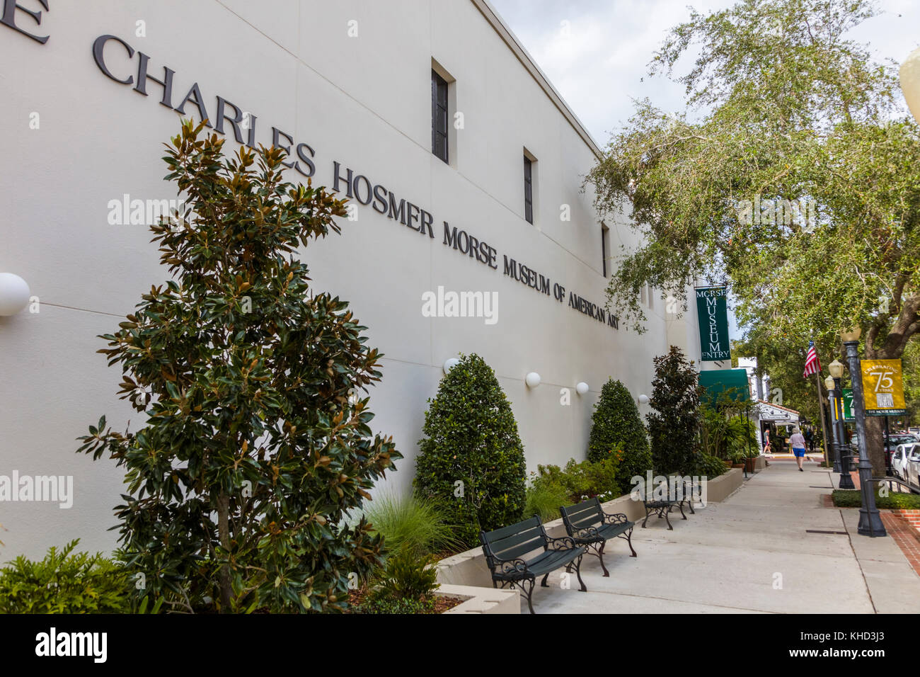The Charles Hosmer Morse Museum of American Art on Park Avenue in Winter Park Florida United States Stock Photo