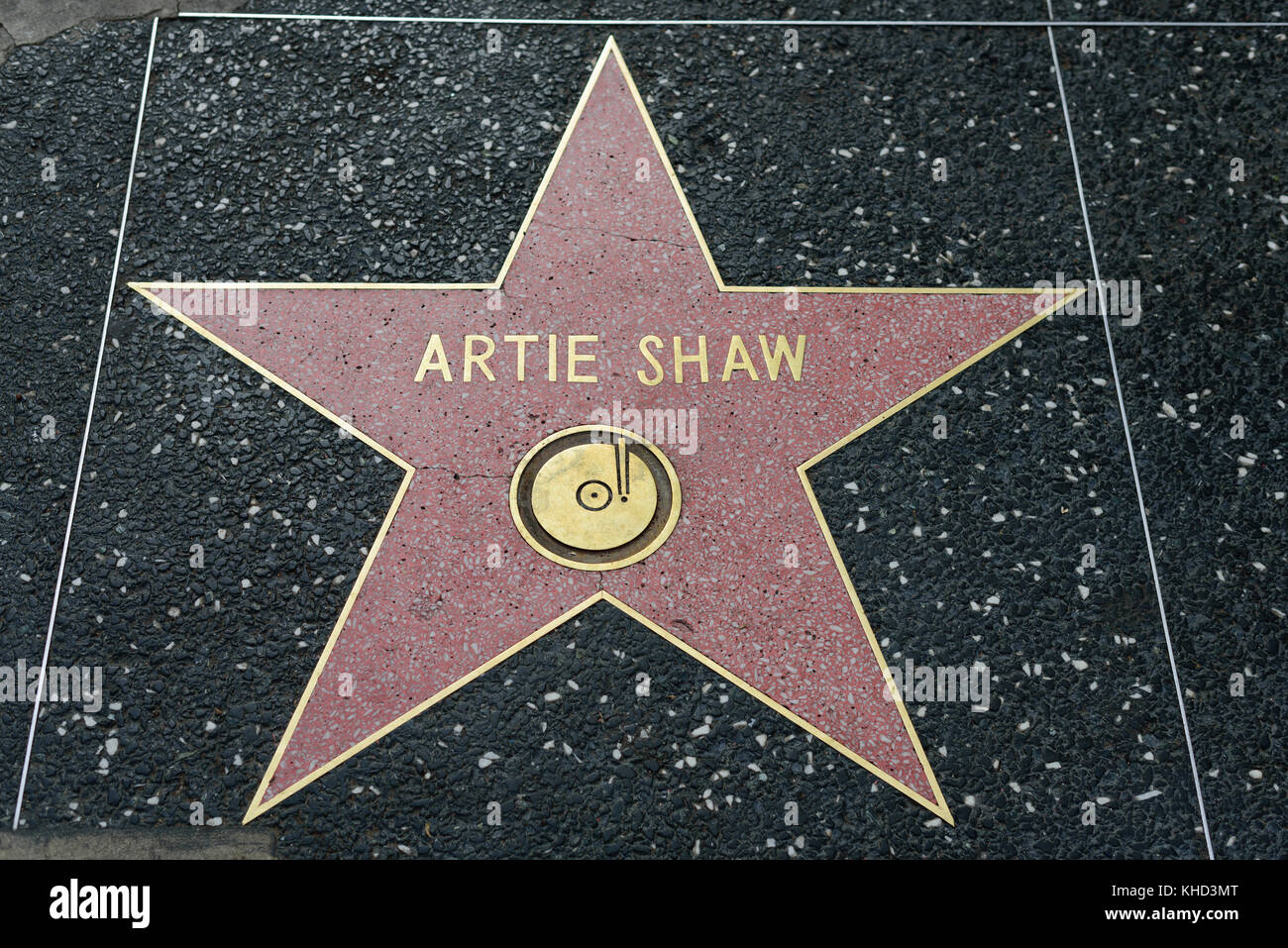 HOLLYWOOD, CA - DECEMBER 06: Artie Shaw star on the Hollywood Walk of Fame in Hollywood, California on Dec. 6, 2016. Stock Photo