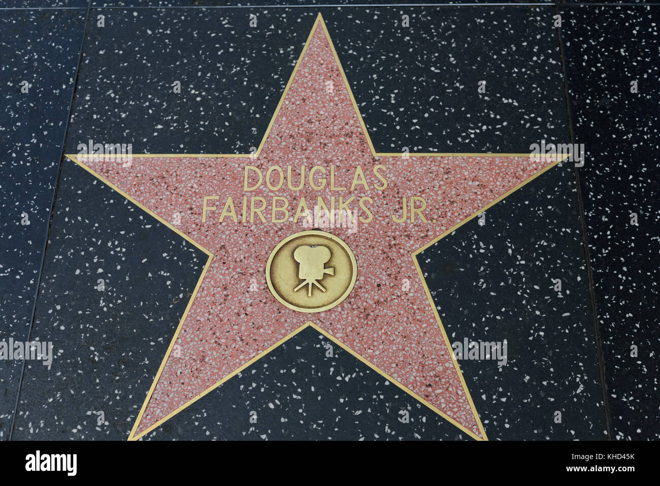 HOLLYWOOD, CA - DECEMBER 06: Douglas Fairbanks star on the Hollywood Walk of Fame in Hollywood, California on Dec. 6, 2016. Stock Photo