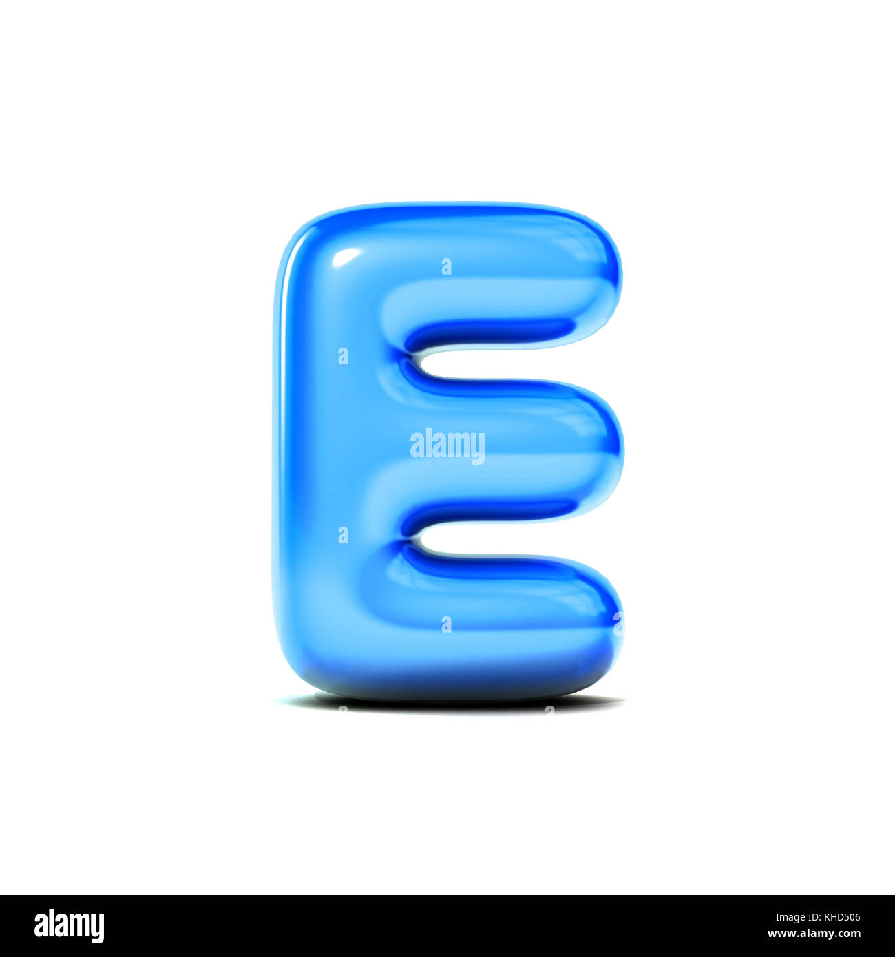 Glossy Letter E Bubble Font Isolated On White Background 3d Rendering Stock Photo Alamy