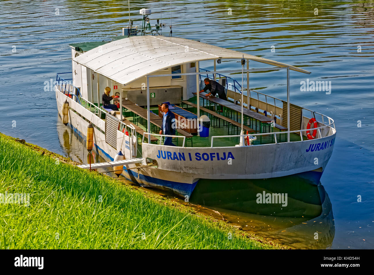 Boat on the river Stock Photo Alamy