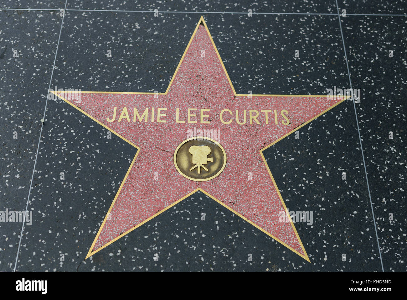 HOLLYWOOD, CA - DECEMBER 06: Jamie Lee Curtis star on the Hollywood Walk of Fame in Hollywood, California on Dec. 6, 2016. Stock Photo