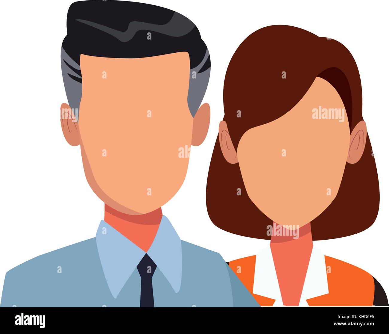 Business couple teamwork Stock Vector Image & Art - Alamy
