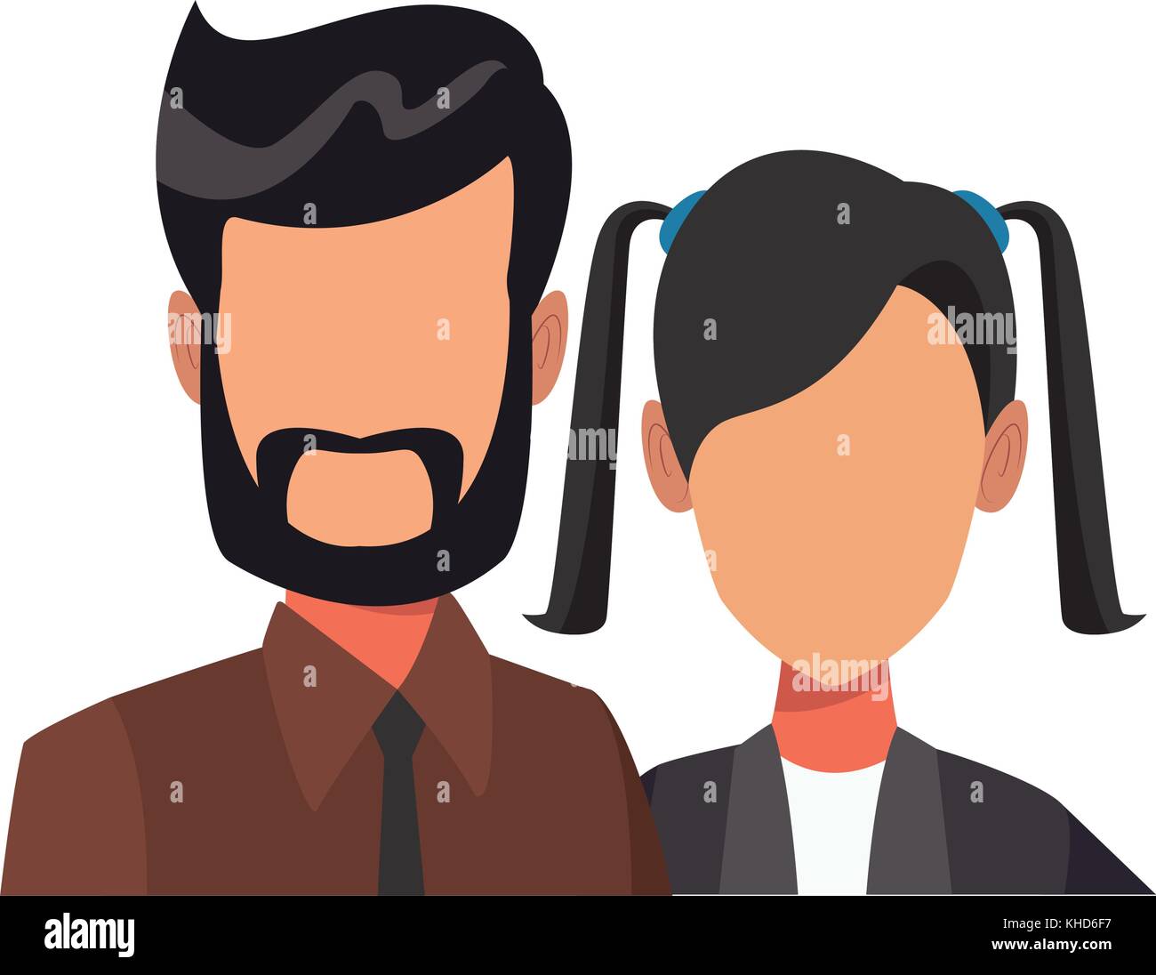 Business couple teamwork Stock Vector Image & Art - Alamy