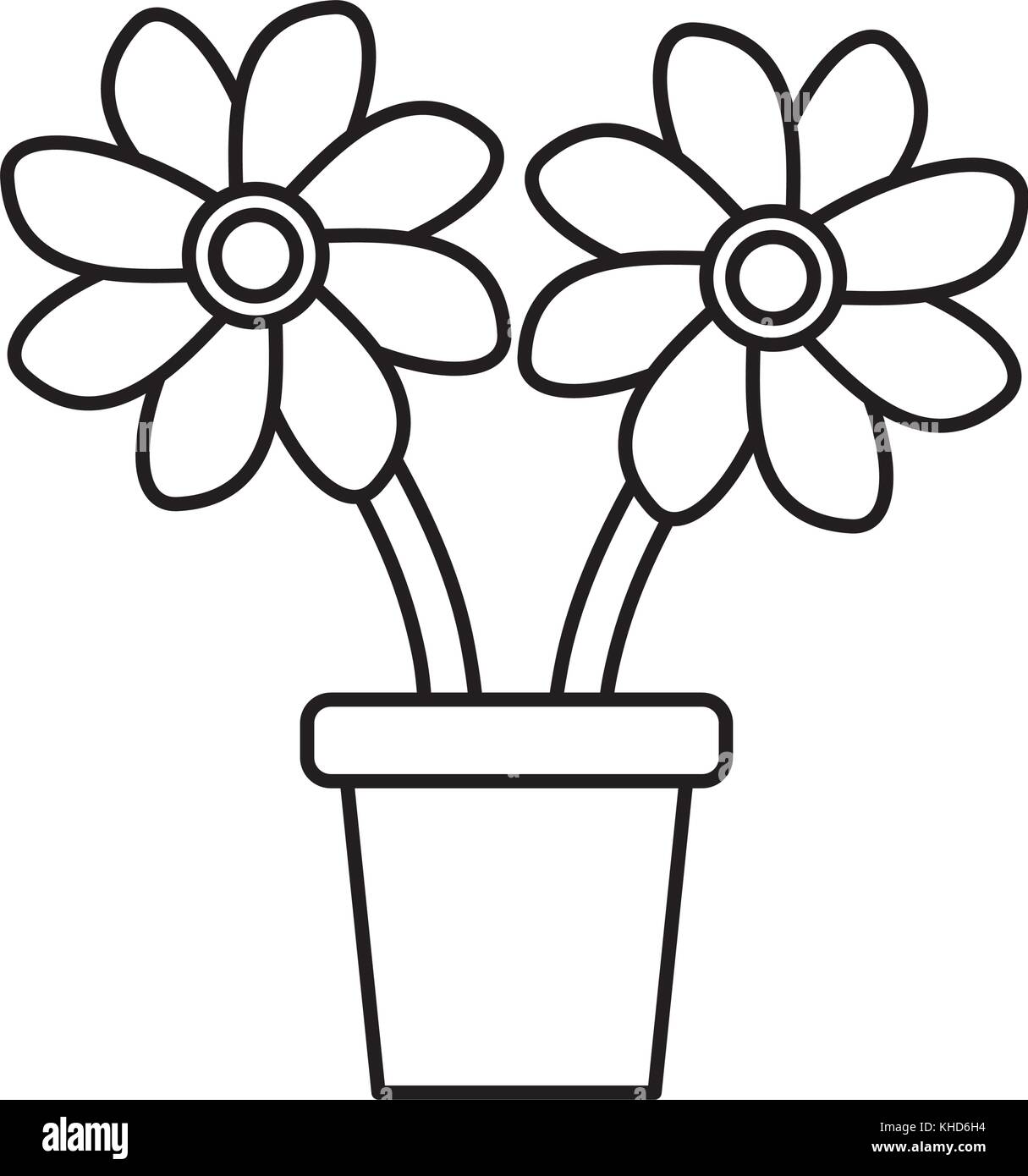 Flowers in vase Stock Vector Image & Art Alamy