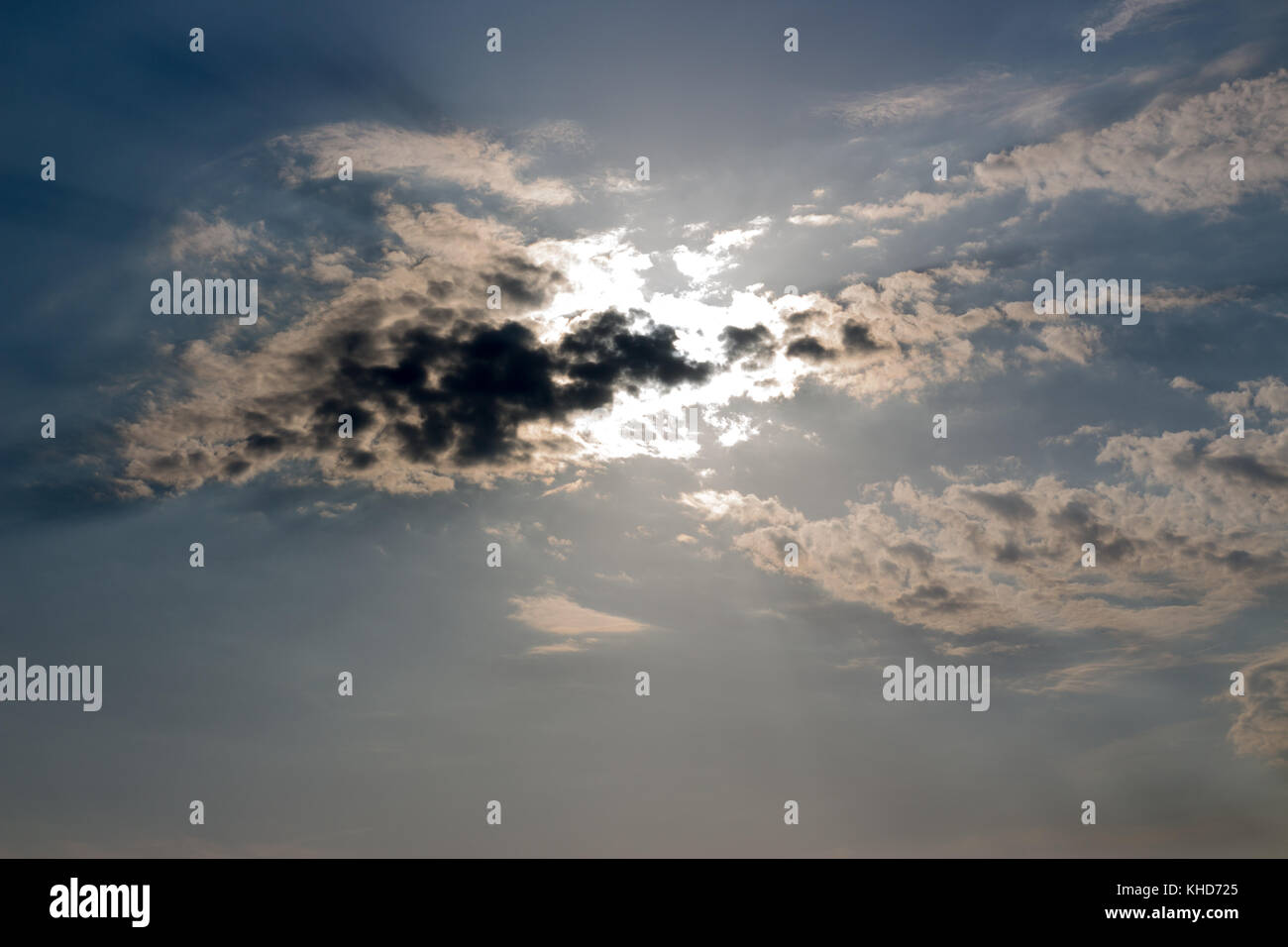 Contrast sky background and clouds Stock Photo