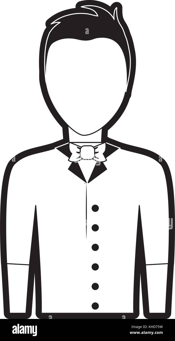 Elegant young butler male servant Stock Vector Images - Alamy