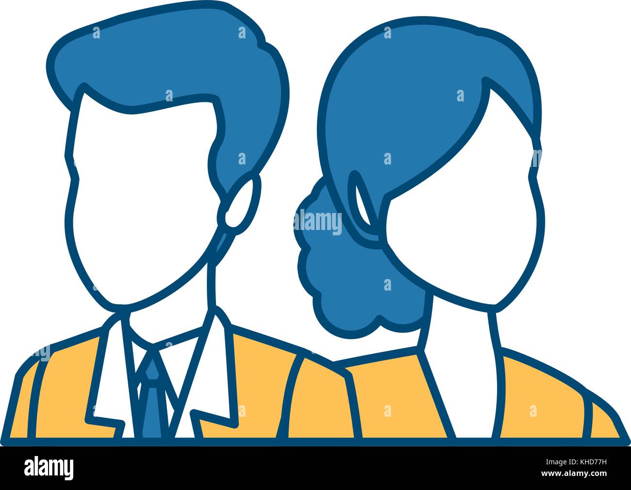 Business couple teamwork Stock Vector Image & Art - Alamy