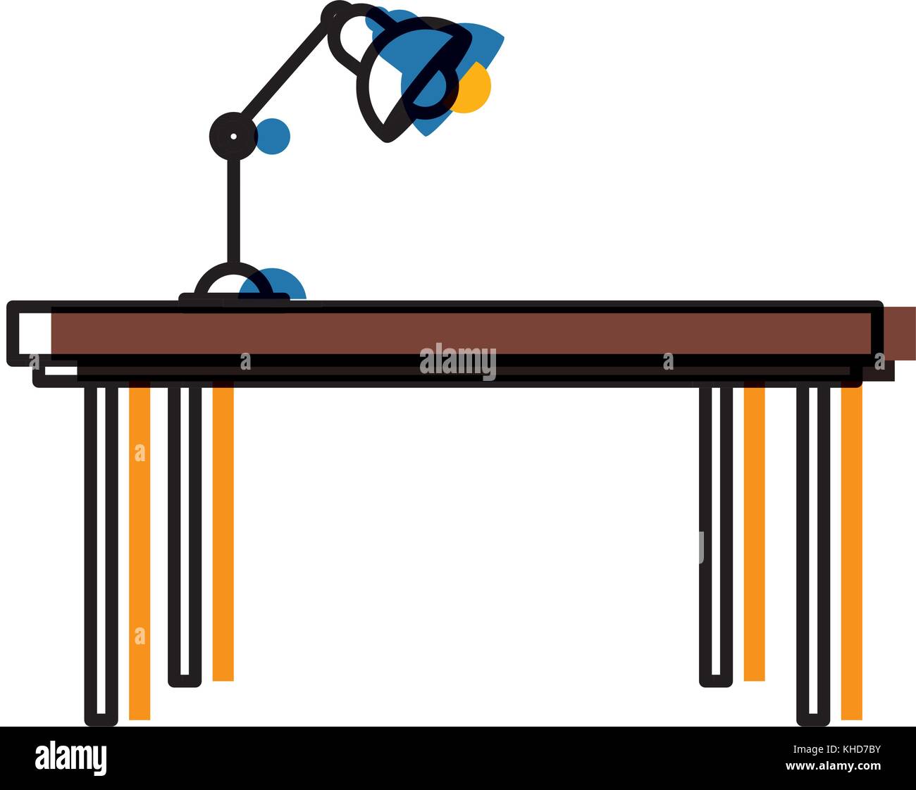 Office light lamp on desk Stock Vector Image & Art Alamy